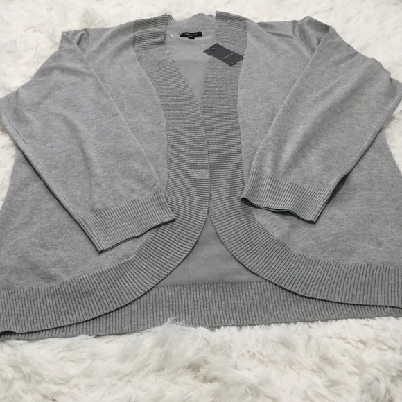 Verve ami - Gray Open Front Cardigan - Picture 5 of 7